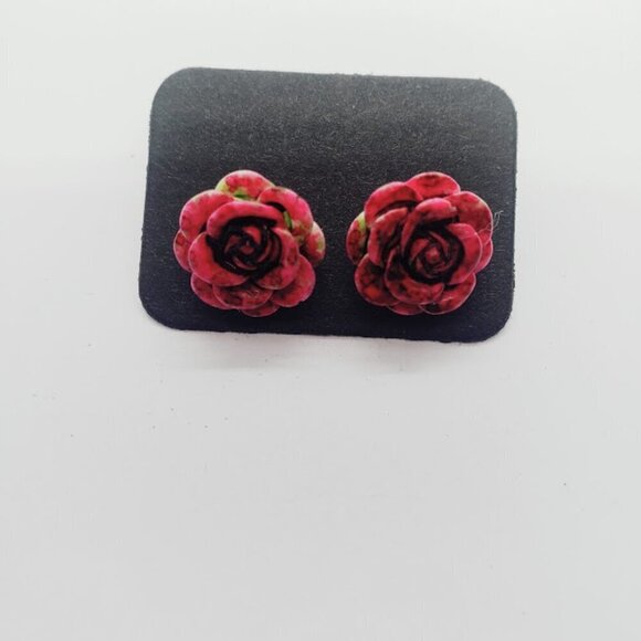 3 pairs of flower earrings - Picture 4 of 4